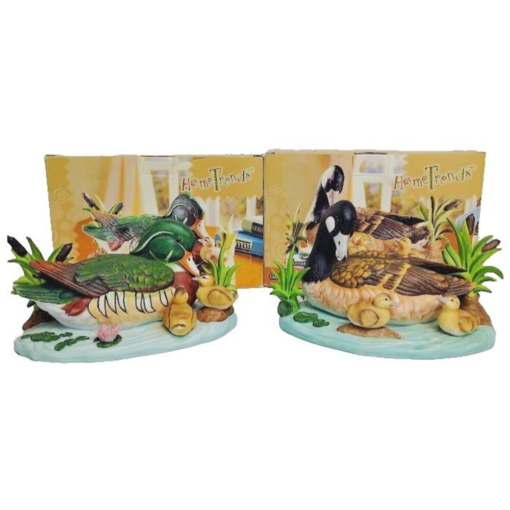 2 Wild Duck Family Porcelain Ducks Home Trends Duckilngs